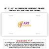 6 X 12 Full Size Aluminum License Plate for Cars and Trucks  Thumbnail