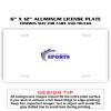 6 X 12 Full Size Aluminum License Plate for Cars and Trucks  Thumbnail
