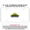 6 X 12 Full Size Aluminum License Plate for Cars and Trucks  Thumbnail