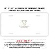 6 X 12 Full Size Aluminum License Plate for Cars and Trucks  Thumbnail