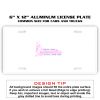 6 X 12 Full Size Aluminum License Plate for Cars and Trucks  Thumbnail