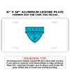 6 X 12 Full Size Aluminum License Plate for Cars and Trucks  Thumbnail