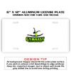 6 X 12 Full Size Aluminum License Plate for Cars and Trucks  Thumbnail