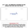 6 X 12 Full Size Aluminum License Plate for Cars and Trucks  Thumbnail
