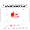 6 X 12 Full Size Aluminum License Plate for Cars and Trucks  Thumbnail