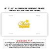 6 X 12 Full Size Aluminum License Plate for Cars and Trucks  Thumbnail