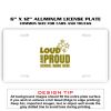 6 X 12 Full Size Aluminum License Plate for Cars and Trucks  Thumbnail