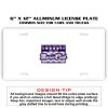 6 X 12 Full Size Aluminum License Plate for Cars and Trucks  Thumbnail
