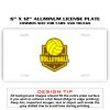6 X 12 Full Size Aluminum License Plate for Cars and Trucks  Thumbnail