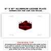 6 X 12 Full Size Aluminum License Plate for Cars and Trucks  Thumbnail