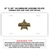 6 X 12 Full Size Aluminum License Plate for Cars and Trucks  Thumbnail