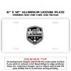6 X 12 Full Size Aluminum License Plate for Cars and Trucks  Thumbnail