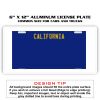 6 X 12 Full Size Aluminum License Plate for Cars and Trucks  Thumbnail