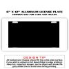 6 X 12 Full Size Aluminum License Plate for Cars and Trucks  Thumbnail