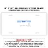 6 X 12 Full Size Aluminum License Plate for Cars and Trucks  Thumbnail