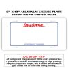 6 X 12 Full Size Aluminum License Plate for Cars and Trucks  Thumbnail