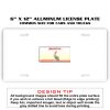 6 X 12 Full Size Aluminum License Plate for Cars and Trucks  Thumbnail