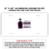6 X 12 Full Size Aluminum License Plate for Cars and Trucks  Thumbnail