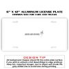 6 X 12 Full Size Aluminum License Plate for Cars and Trucks  Thumbnail