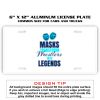 6 X 12 Full Size Aluminum License Plate for Cars and Trucks  Thumbnail