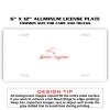 6 X 12 Full Size Aluminum License Plate for Cars and Trucks  Thumbnail