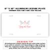6 X 12 Full Size Aluminum License Plate for Cars and Trucks  Thumbnail