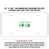 6 X 12 Full Size Aluminum License Plate for Cars and Trucks  Thumbnail