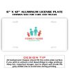 6 X 12 Full Size Aluminum License Plate for Cars and Trucks  Thumbnail