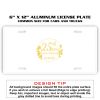 6 X 12 Full Size Aluminum License Plate for Cars and Trucks  Thumbnail