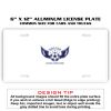6 X 12 Full Size Aluminum License Plate for Cars and Trucks  Thumbnail