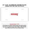 6 X 12 Full Size Aluminum License Plate for Cars and Trucks  Thumbnail