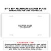 6 X 12 Full Size Aluminum License Plate for Cars and Trucks  Thumbnail