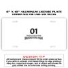 6 X 12 Full Size Aluminum License Plate for Cars and Trucks  Thumbnail