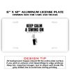 6 X 12 Full Size Aluminum License Plate for Cars and Trucks  Thumbnail
