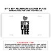 6 X 12 Full Size Aluminum License Plate for Cars and Trucks  Thumbnail