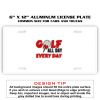 6 X 12 Full Size Aluminum License Plate for Cars and Trucks  Thumbnail