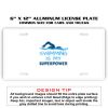 6 X 12 Full Size Aluminum License Plate for Cars and Trucks  Thumbnail