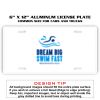 6 X 12 Full Size Aluminum License Plate for Cars and Trucks  Thumbnail