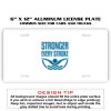 6 X 12 Full Size Aluminum License Plate for Cars and Trucks  Thumbnail