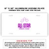 6 X 12 Full Size Aluminum License Plate for Cars and Trucks  Thumbnail