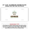 6 X 12 Full Size Aluminum License Plate for Cars and Trucks  Thumbnail