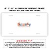 6 X 12 Full Size Aluminum License Plate for Cars and Trucks  Thumbnail