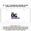 6 X 12 Full Size Aluminum License Plate for Cars and Trucks  Thumbnail