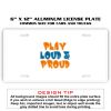 6 X 12 Full Size Aluminum License Plate for Cars and Trucks  Thumbnail