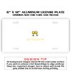 6 X 12 Full Size Aluminum License Plate for Cars and Trucks  Thumbnail
