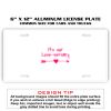 6 X 12 Full Size Aluminum License Plate for Cars and Trucks  Thumbnail