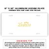 6 X 12 Full Size Aluminum License Plate for Cars and Trucks  Thumbnail
