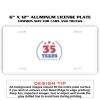 6 X 12 Full Size Aluminum License Plate for Cars and Trucks  Thumbnail