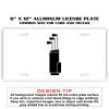 6 X 12 Full Size Aluminum License Plate for Cars and Trucks  Thumbnail