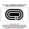 6 X 12 Full Size Aluminum License Plate for Cars and Trucks  Thumbnail